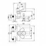 Смеситель для ванны Villeroy&Boch O.novo TVT10400100061 Смеситель для ванны Villeroy&Boch O.novo TVT10400100061